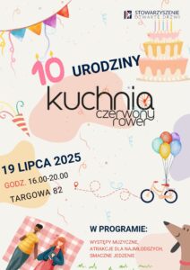 Plakat promujący 10 urodziny Kuchni Czerwony Rower